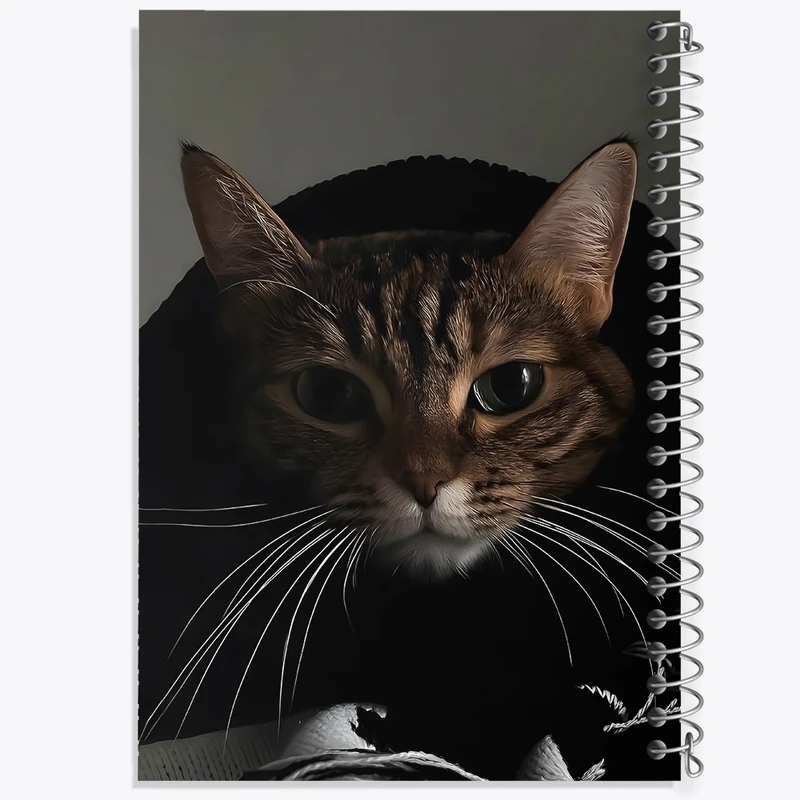 دفتر طراحی 50 برگ خندالو طرح گربه (Cat) کد F1346