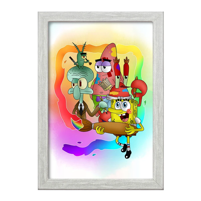 تابلو خندالو طرح باب اسفنجی و پاتریک کد F2259