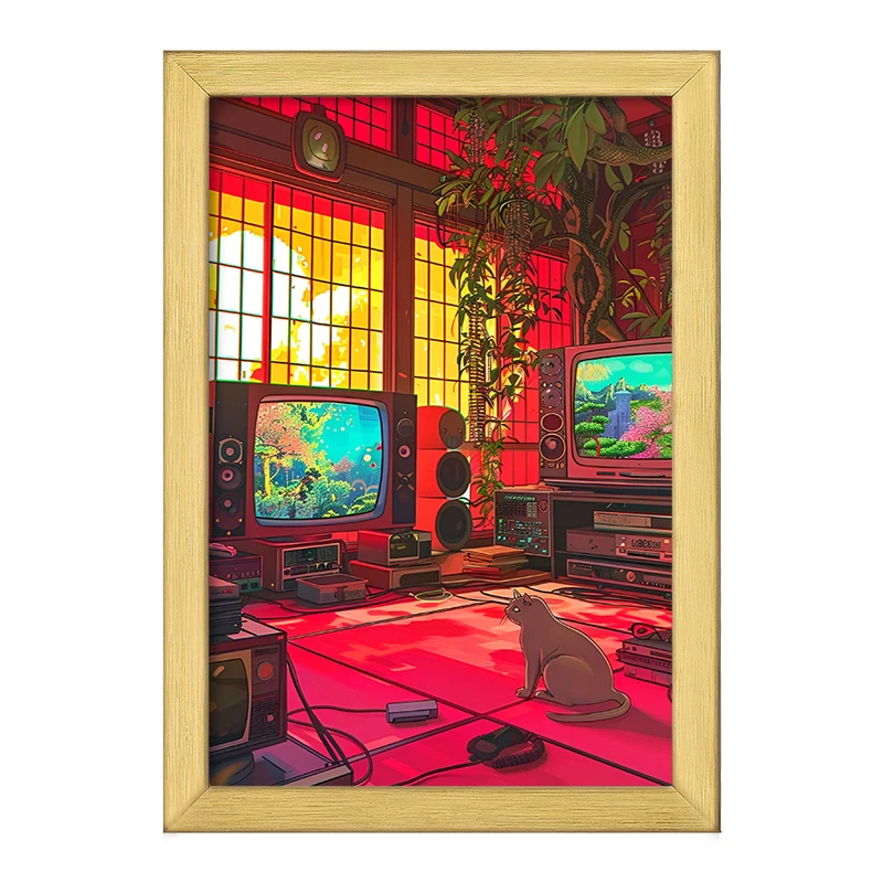 تابلو خندالو طرح گربه (Cat) کد F4553