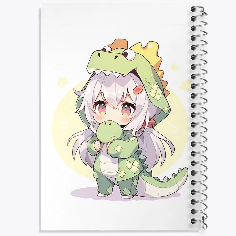 دفتر طراحی 50 برگ خندالو طرح دخترانه کیوت کد N2094