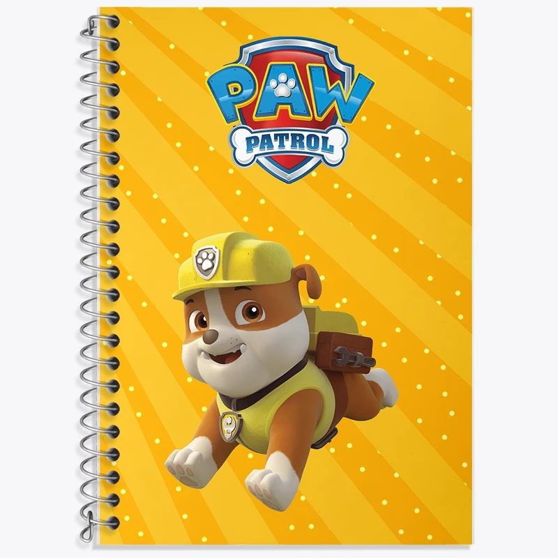 دفتر زبان 50 برگ خندالو مدل سه خط طرح رابل سگ های نگهبان کد F11017