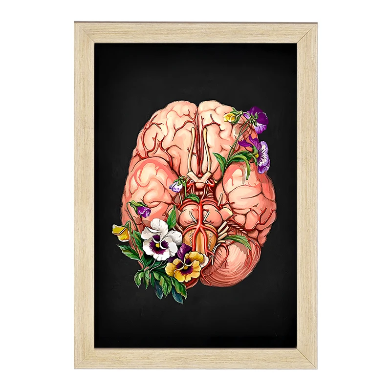 تابلو خندالو طرح آناتومی مغز (Brain Anatomy) کد F14048