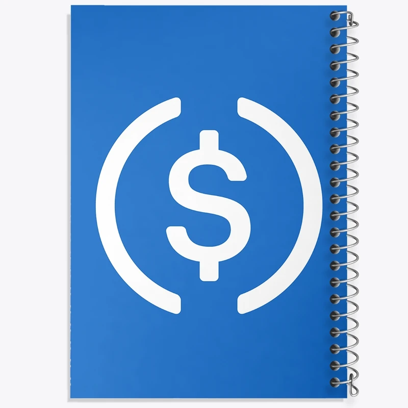 دفتر طراحی 50 برگ خندالو طرح ارز دیجیتال یو اس دی کوین  کد 4082