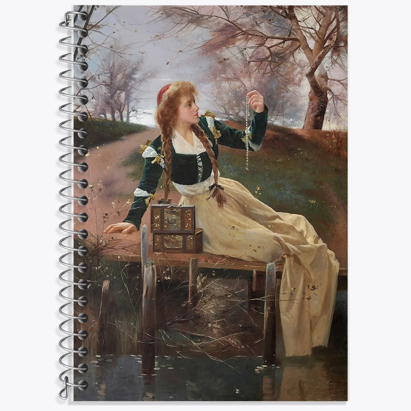 دفتر لغت 50 برگ خندالو طرح نقاشی بازتاب ها اثر الکساندر مارک روسی کد F12339