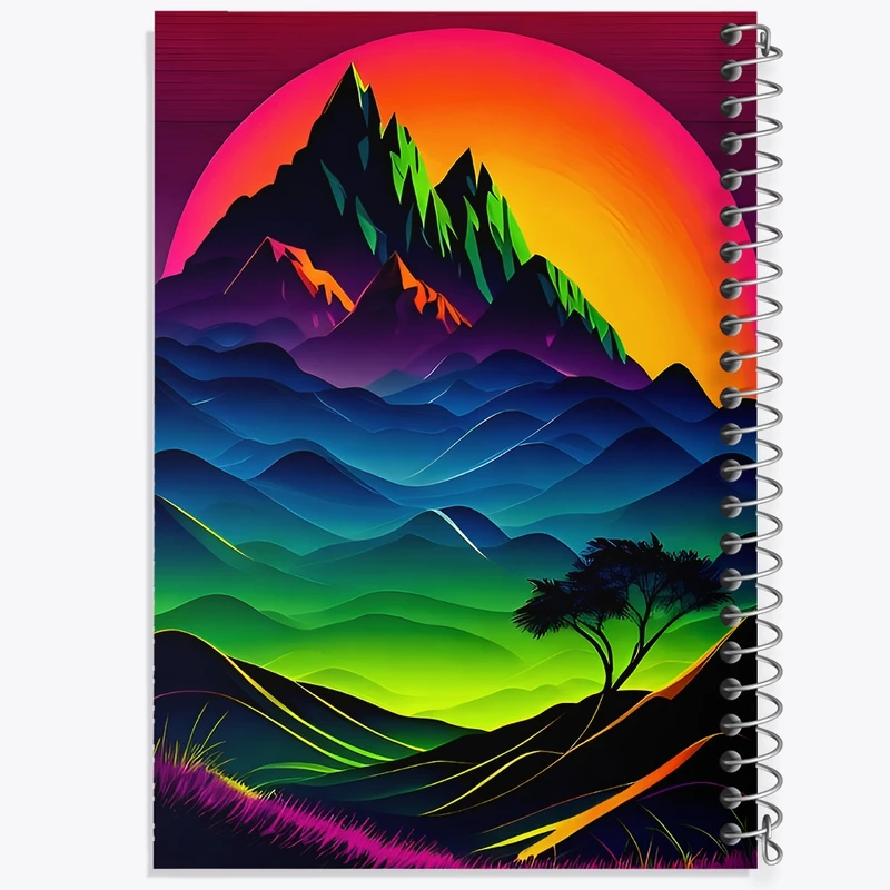 دفتر لیست خرید 50 برگ خندالو طرح منظره کوه کد F9966