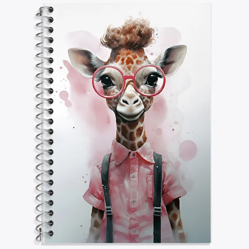 دفتر زبان دوخط 50 برگ خندالو طرح زرافه کد F12627