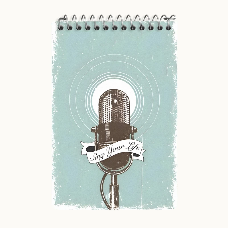 دفتر یادداشت 50 برگ خندالو طرح Sung Your Life کد F10549