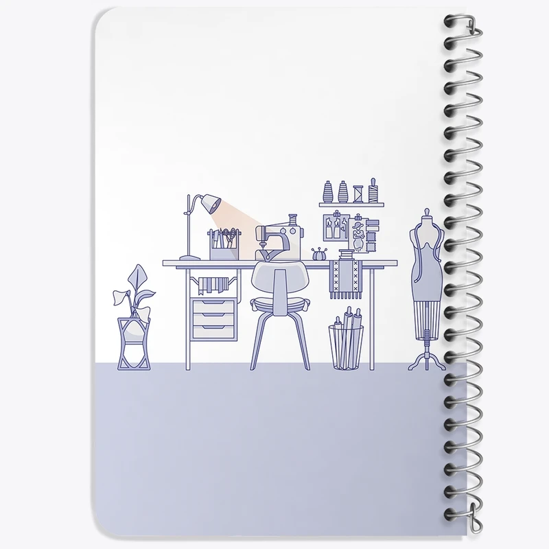 دفتر یادداشت 50 برگ خندالو طرح خیاطی کد F2787