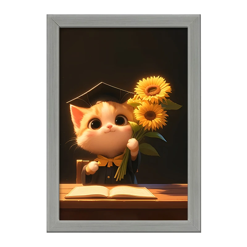 تابلو خندالو طرح گربه فارغ التحصیل کد F7257