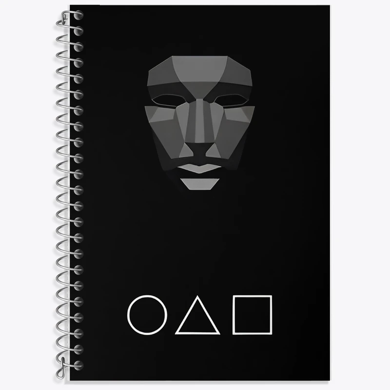 دفتر زبان 50 برگ خندالو مدل سه خط طرح بازی مرکب (Squid Game) کد F11867