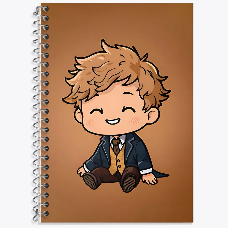 دفتر زبان 50 برگ خندالو مدل سه خط طرح اسکامندر هری پاتر (Harry Potter) کد F9400