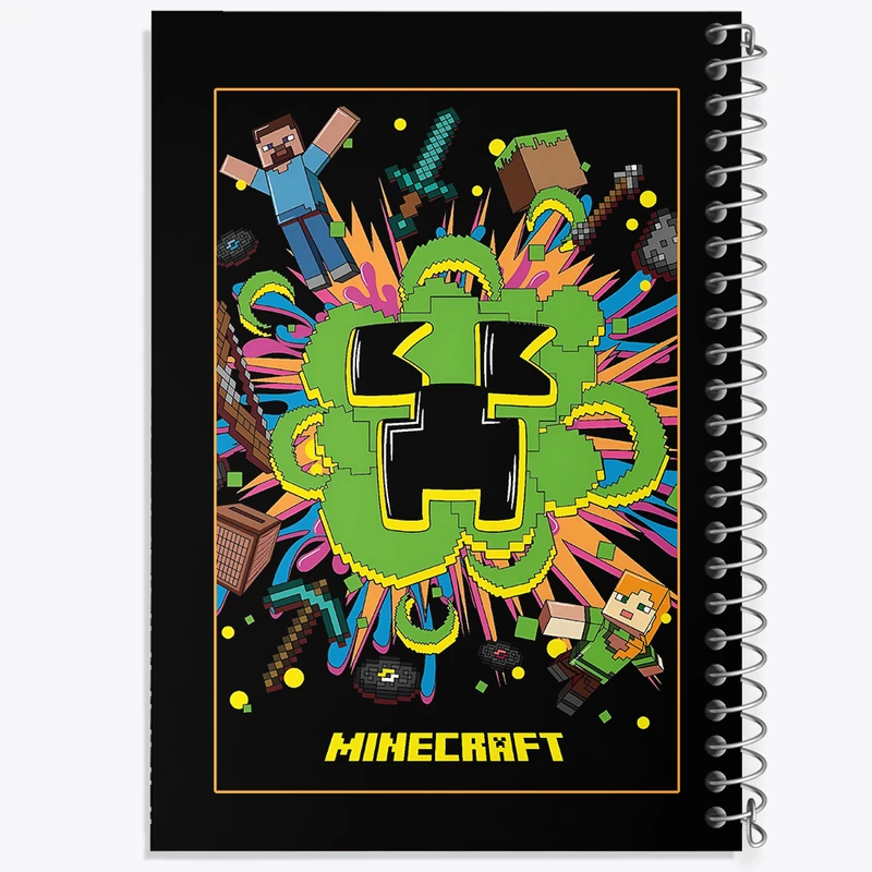 دفتر مشق 50 برگ خندالو طرح بازی ماینکرافت (Minecraft) کد N9121