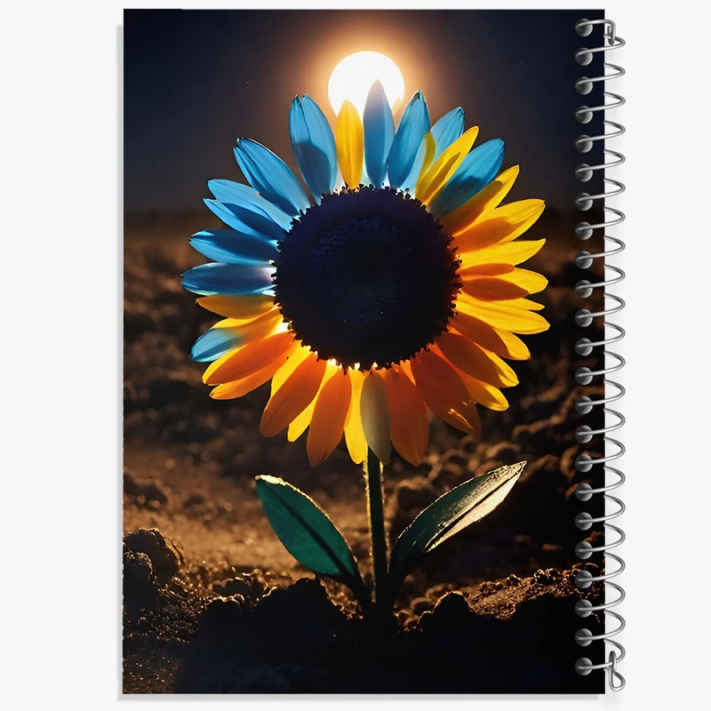 دفتر لیست خرید 50 برگ خندالو طرح گل آفتابگردان کد F8978