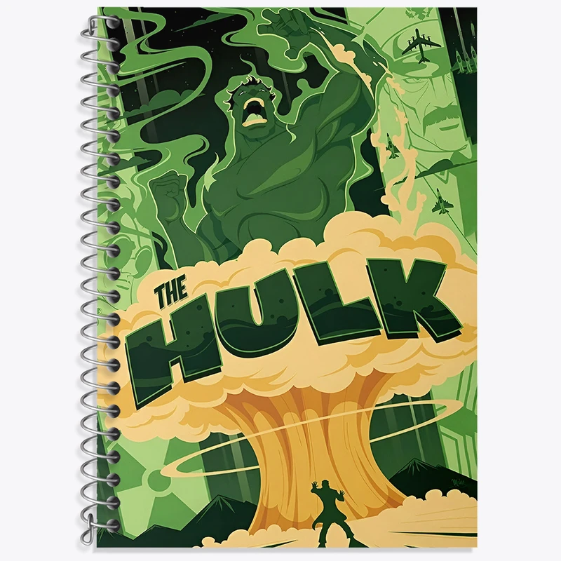 دفتر زبان دوخط 50 برگ خندالو طرح هالک کد F3956