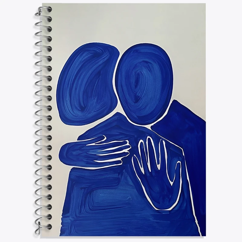 دفتر زبان 50 برگ خندالو مدل سه خط طرح آغوش کد F3675