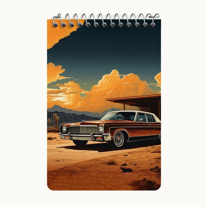 دفتر یادداشت 50 برگ خندالو طرح ماشین کلاسیک کد F3033