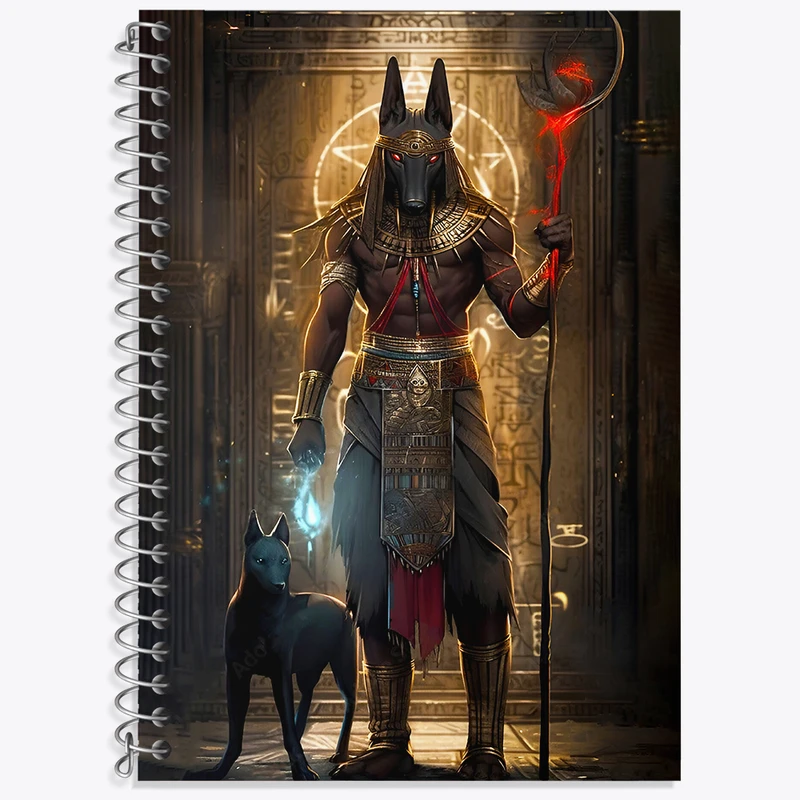 دفتر زبان دوخط 50 برگ خندالو طرح آنوبیس (Anubis) کد F4845