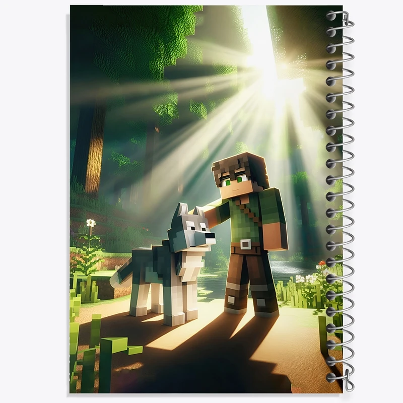 دفتر شطرنجی 50 برگ خندالو طرح ماینکرافت (Minecraft) کد F3537