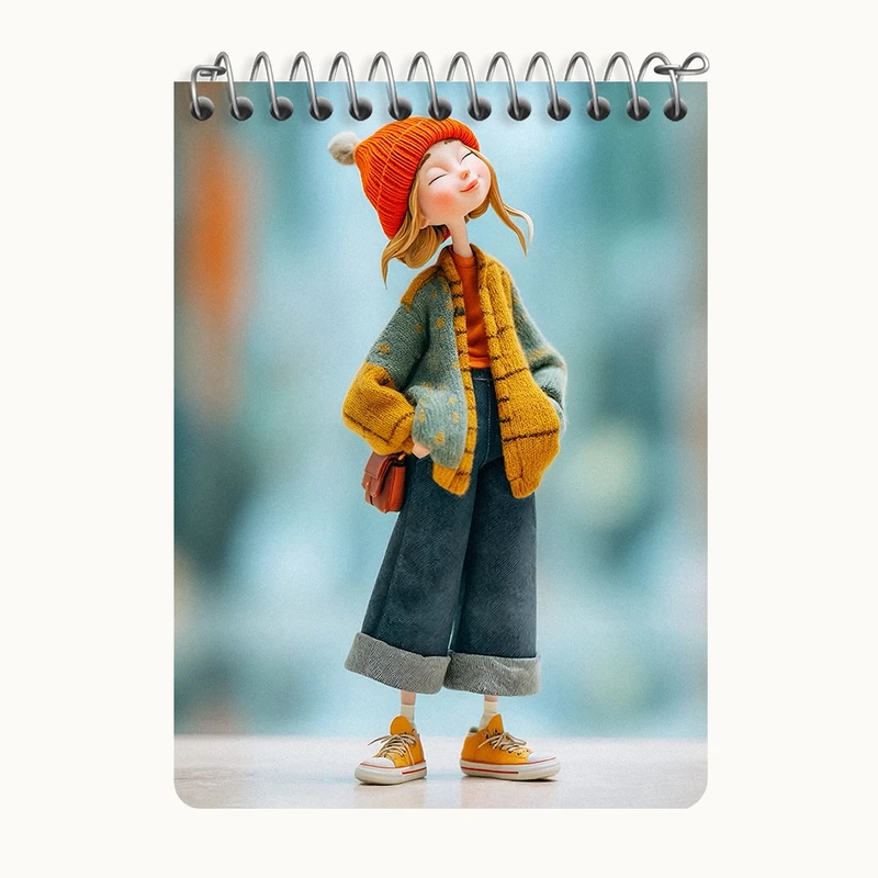 دفتر یادداشت 50 برگ خندالو طرح دخترانه فانتزی کد N8383