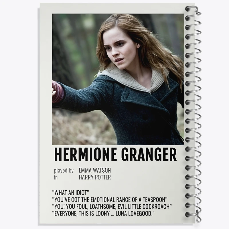 دفتر ژورنال نویسی 50 برگ خندالو مدل نقطه ای طرح هرماینی گرنجر (Hermione Granger) کد F13404