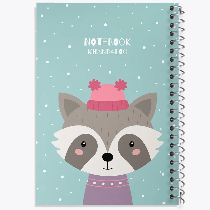 دفتر طراحی 50 برگ خندالو طرح راکون کد N1019