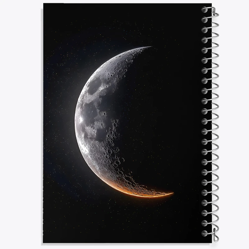 دفتر مشق 50 برگ خندالو طرح ماه (Moon) کد F12872