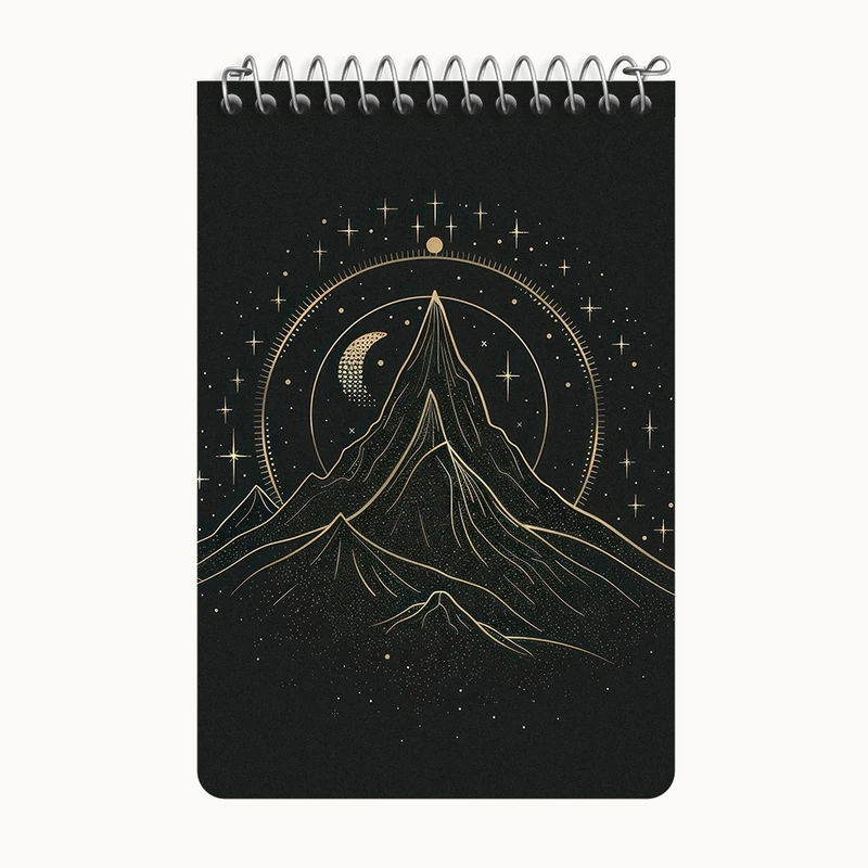 دفتر یادداشت 50 برگ خندالو طرح کوه مینیمال کد F3098