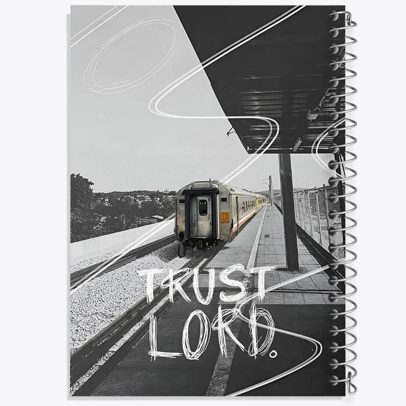 دفتر طراحی 50 برگ خندالو طرح Trust lord کد N7343