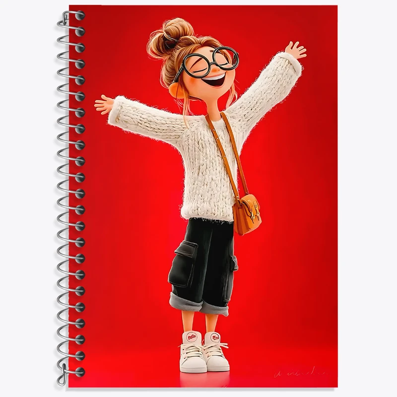 دفتر نت موسیقی 50 برگ خندالو طرح دخترانه بامزه کد N8370