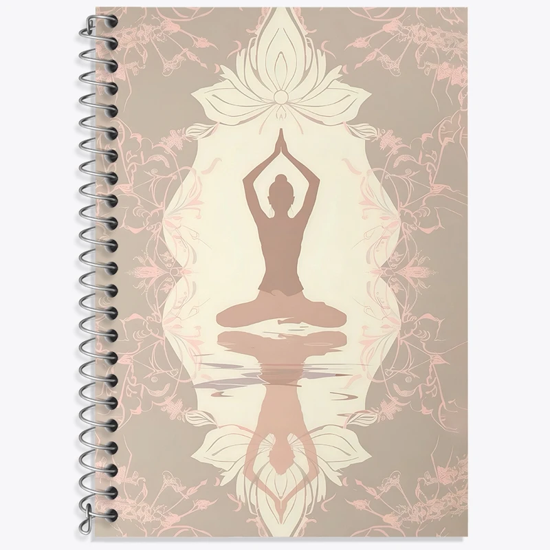 دفتر زبان 50 برگ خندالو مدل سه خط طرح مدیتیشن و یوگا کد F4762