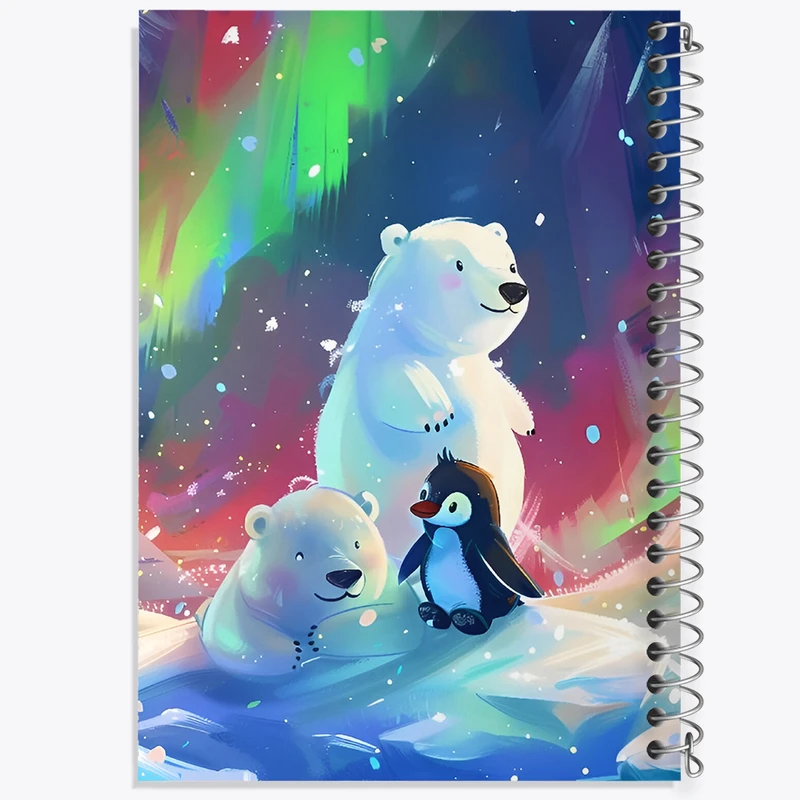 دفتر مشق 50 برگ خندالو طرح خرس قطبی و پنگوئن کد F4202