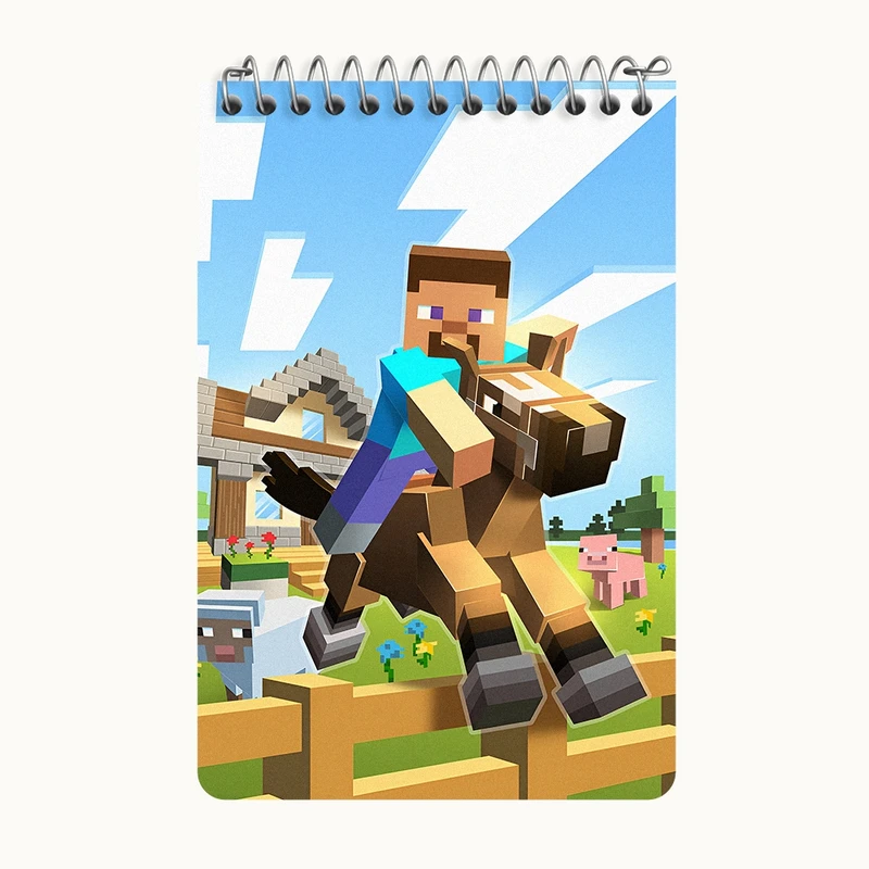 دفتر یادداشت 50 برگ خندالو طرح ماینکرافت (Minecraft) کد F14080