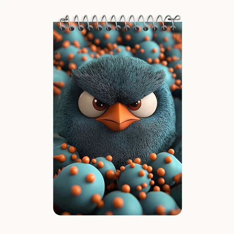 دفتر یادداشت 50 برگ خندالو طرح پرندگان خشمگین کد F12874