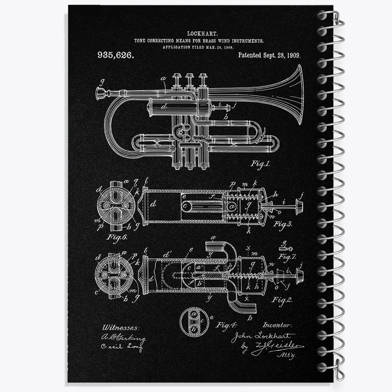 دفتر لیست خرید 50 برگ خندالو طرح ترومپت (Trumpet) کد N8097