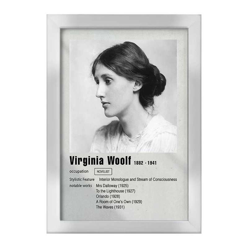 تابلو خندالو طرح ویرجینیا وولف (Virginia Woolf) کد F11923