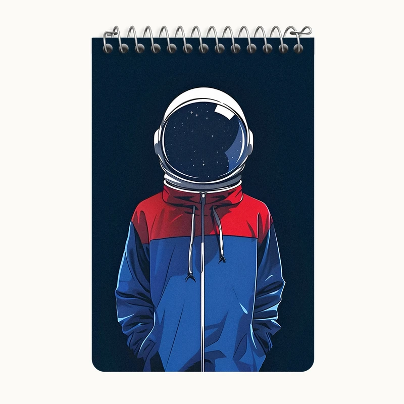 دفتر یادداشت 50 برگ خندالو طرح فضانورد کد F7014