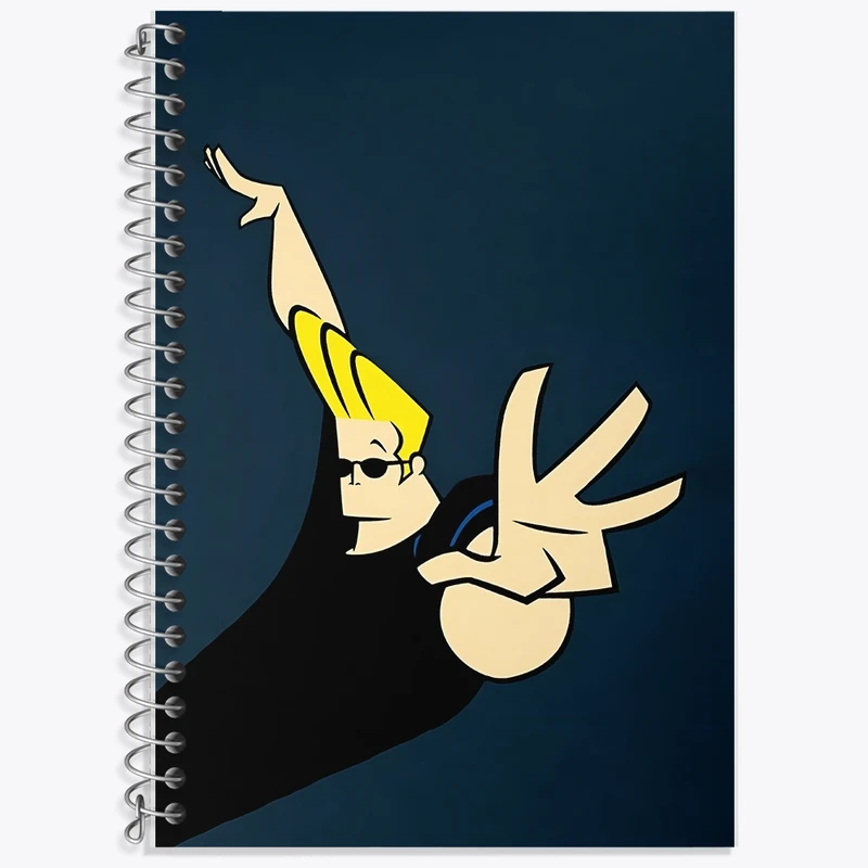 دفتر زبان 50 برگ خندالو مدل سه خط طرح جانی براوو (Johnny Bravo) کد F8865