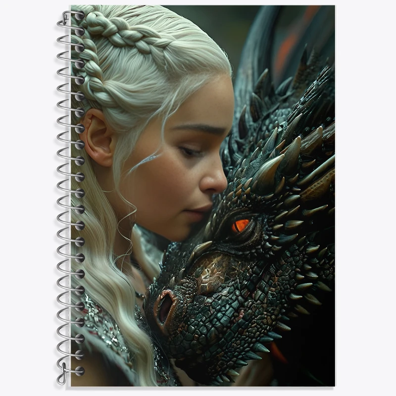 دفتر زبان 50 برگ خندالو مدل دو خط طرح گیم اف ترونز (Game of Thrones) کد F11986