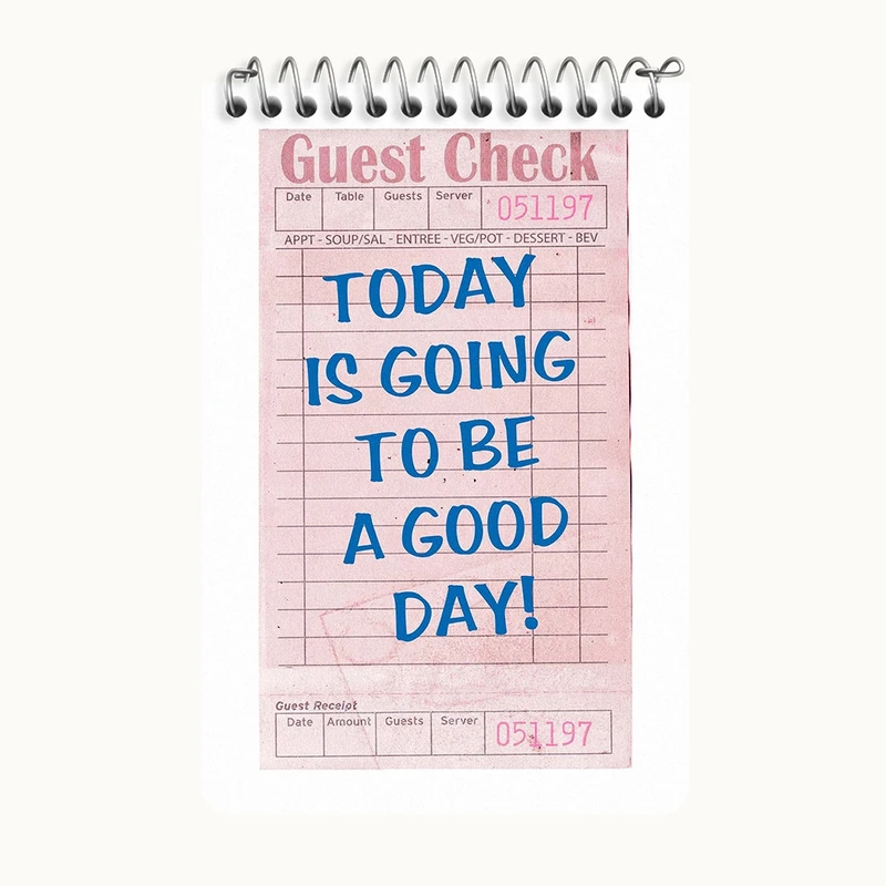 دفتر یادداشت 50 برگ خندالو طرح Today Is Going To Be A Good Day کد F11900