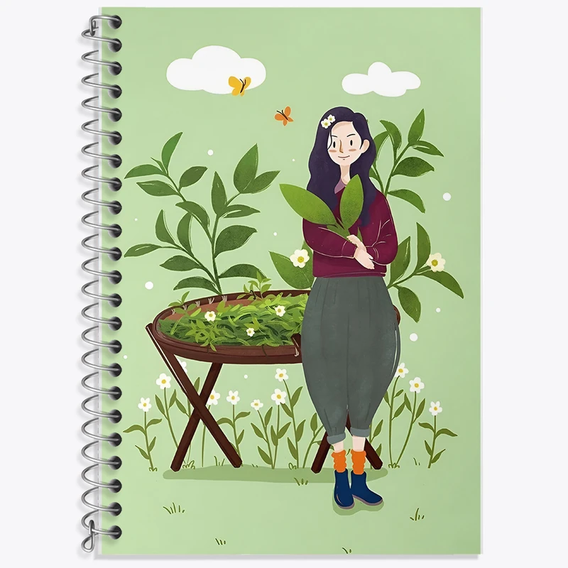 دفتر زبان دوخط 50 برگ خندالو طرح دخترانه فانتزی کد F10908