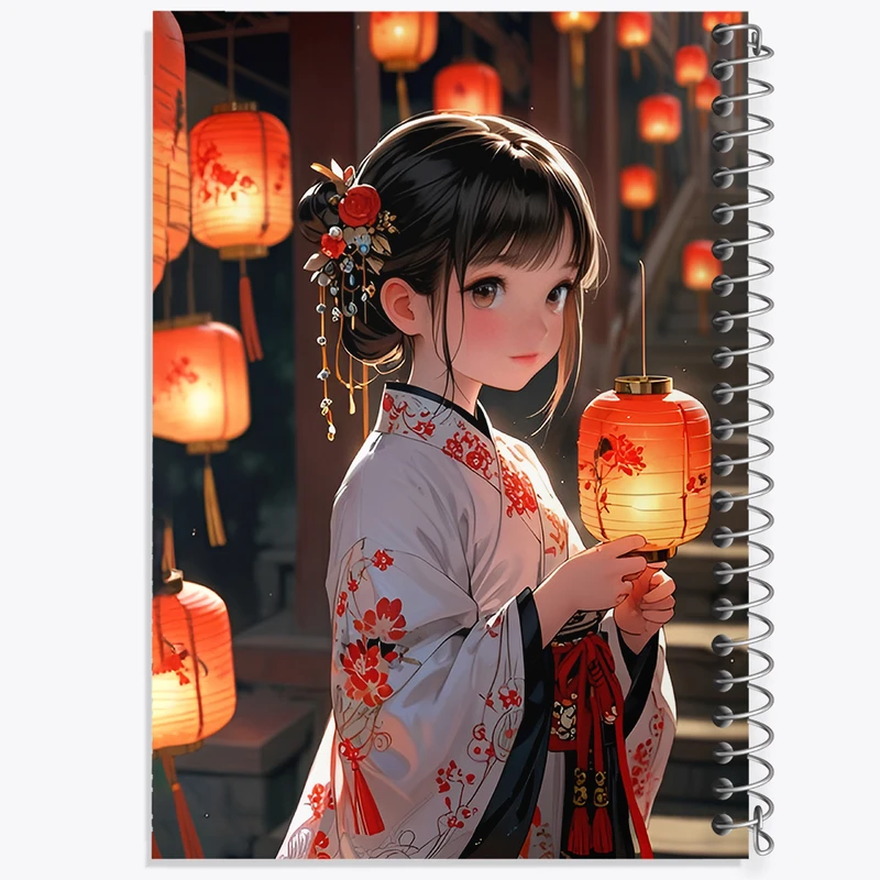 دفتر نقاشی 50 برگ خندالو طرح دختر ژاپنی کد F12608