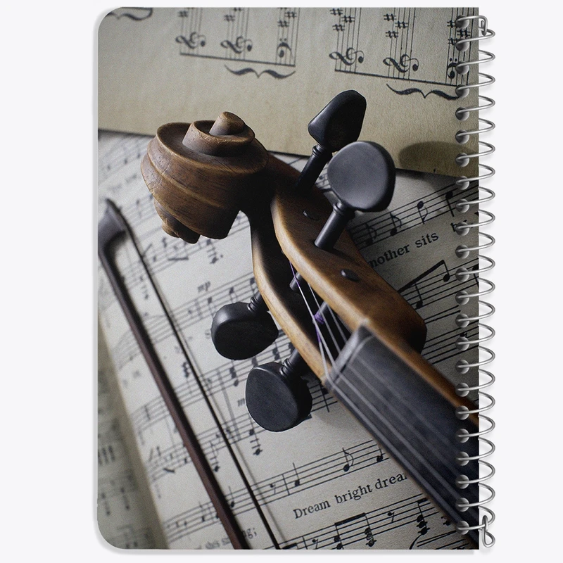 دفتر یادداشت 50 برگ خندالو طرح ویولن (Violin) کد N8065
