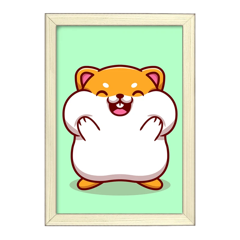 تابلو خندالو طرح حیوانات بامزه موش خرما  کد 25395