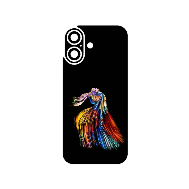 برچسب پوششی ماهوت مدل Rainbow Hair Digital Art مناسب برای گوشی موبایل اپل iPhone 17