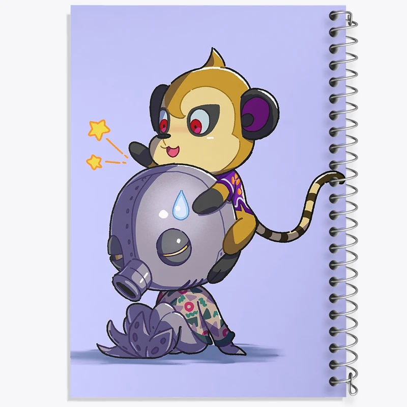 دفتر طراحی 50 برگ خندالو طرح بازی انیمال کراسینگ (Animal Crossing) کد 32639