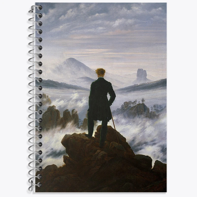 دفتر نت موسیقی 50 برگ خندالو طرح نقاشی سرگردان بر فراز دریای مه اثر کاسپار دیوید فردریش کد F12494