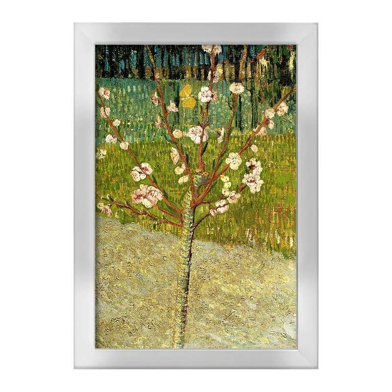 تابلو خندالو طرح نقاشی درخت بادام در حال شکوفه اثر ونسان ونگوگ کد F12421