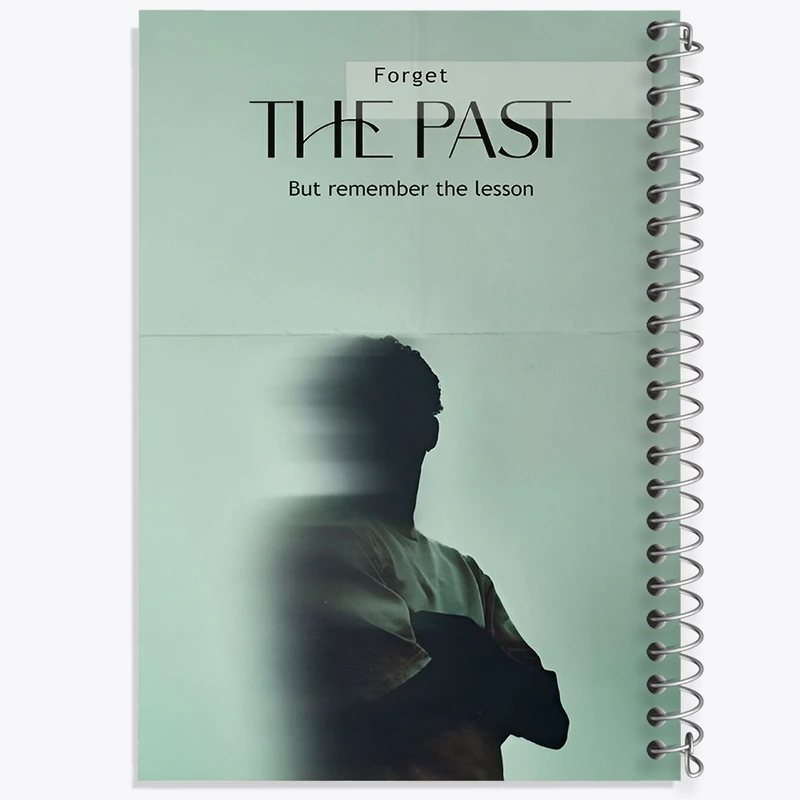 دفتر ژورنال نویسی 50 برگ خندالو مدل نقطه ای طرح Forget The Past But Remember The Lesson کد F14197