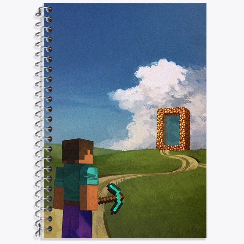 دفتر زبان 50 برگ خندالو مدل سه خط طرح ماینکرافت (Minecraft) کد F14063