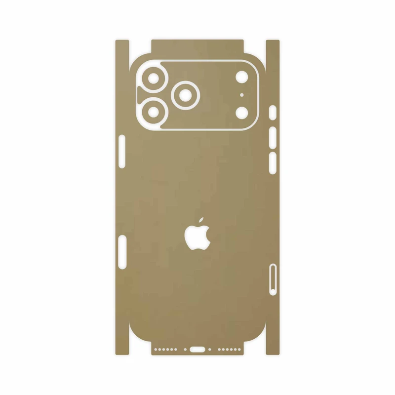 برچسب پوششی ماهوت مدل Matte-Gold-FullSkin مناسب برای گوشی موبایل اپل iPhone 17 Pro Max